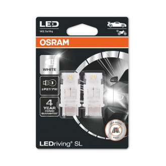 Лампы светодиодные P27/7W Osram LEDriving 12V 1.7W 6000K W2.5X16Q (Италия) 3157DWP-02B