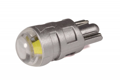 Светодиодная лампа StarLight T10 1 диод СОВ 12V 0.5W WHITE / прозрачная линза / серый пластиковый цоколь