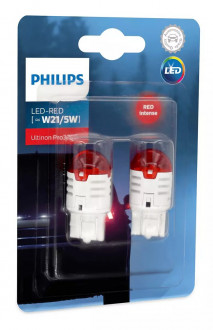 Автолампы Philips Ultinon Pro3000 LED W21/5W LED 12V 0.8/1.75W W3X16D (11066U30RB2) 2шт