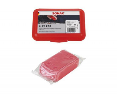Красная глина для очистки лакокрасочных поверхностей 200 г SONAX Clay Rot (450405)