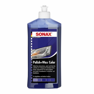Цветной полироль с воском синий 250 мл SONAX Polish&amp;Wax Color NanoPro (296241)