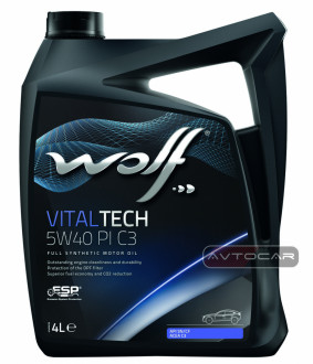 Синтетическое масло WOLF VITALTECH 5W40 PI C3 4 литра