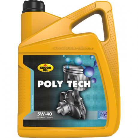 Синтетическое моторное масло Kroon-Oil POLY TECH 5W-40 5 литров