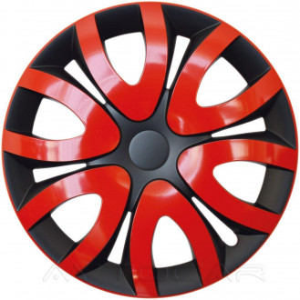 Колпаки колесные MIKA радиус R15 4шт Olszewski Красный ⟃ чёрный