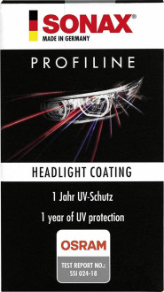 Керамическое защитное покрытие для пластиковых фар SONAX PROFILINE Headlight Coating UV-filter (276541)