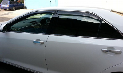 Дефлекторы окон (ветровики) Mazda 6 2012-&gt; 4дв  Sedan Хром молдинг