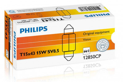 Автолампа Philips Vision, C15W - 43mm, 1шт., 12850VI