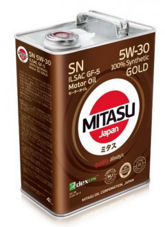 Масло моторное MITASU GOLD SN 5W-30 ILSAC GF-5 100% Synthetic 4 литра