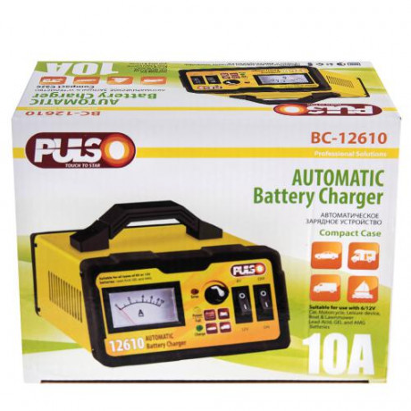 Зарядное устр-во PULSO BC-12610 6-12V/0-10A/10-120AHR/LED-Ампер./Импульсное (BC-12610)