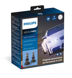 Автолампы Philips Ultinon Pro 9000 HIR2 LED 12/24V 20W 5800K PX22D (11012U90CWX2) 2шт