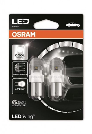 Автолампы Osram LEDriving P21W LED 12V 2W 6000K BA15S (7556CW-02B)
