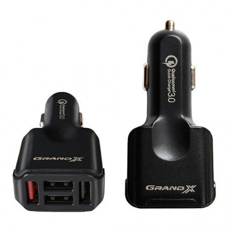 Зарядное устройство Grand-X CH-09 Quick Charge QС3.0 1xUSB3.6V-12V 3A-1,5A, 3xUSB 5V 4,8A (CH-09)