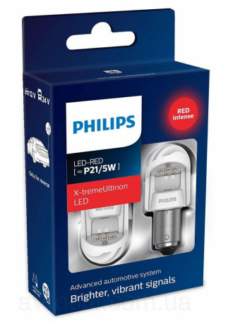 Лампы светодиодные Philips X-tremeUltinon LED gen2 P21/5W LED 12/24V 2.2W BAY15D (11499XURX2)