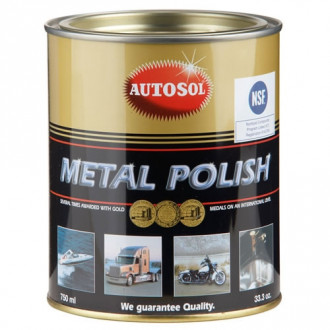 Высокоэффективный полироль Autosol Metal Polish для всех типов металлов банка 750 мл.