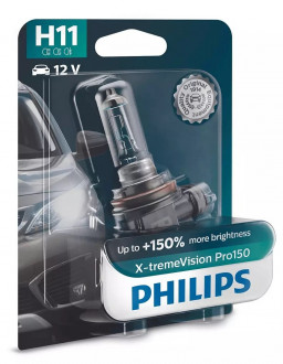 Автолампы Philips X-tremeVision Pro150 +150% H11 12V 55W PGJ19-2 ( 12362XVPB1) 1шт