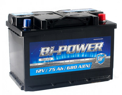 Аккумулятор Bi-POWER 75Ah пусковой ток 680A 