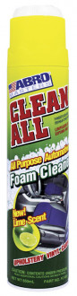Очиститель универсальный тканевой и виниловой обивки с ароматом лайма Abro Clean All (аэрозоль 650мл.)