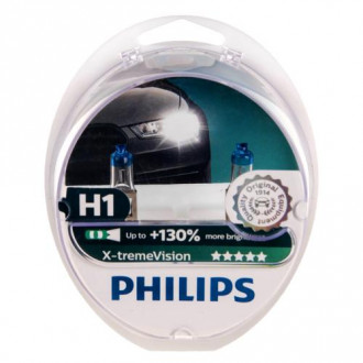 Автолампа Philips X-treme Vision H1 +130% 12V 55W P14,5s 2 шт. (12258XV+S2) (12258XV+S2)