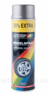 Краска для дисков MOTIP Wheel Spray (аэрозоль стальной 500мл.) 04010IG