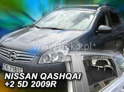 Дефлекторы окон (ветровики) Nissan Qashqai c 2008-2013 (вставные, 4шт) Heko 24274