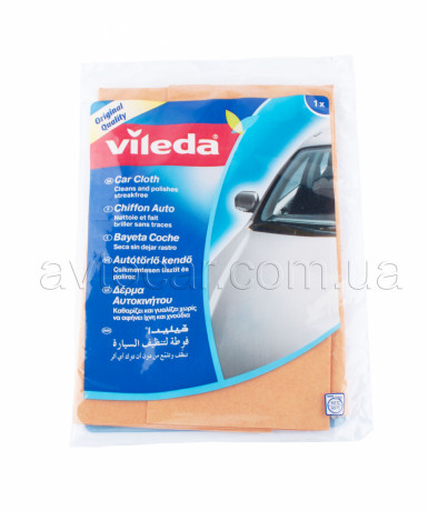 Салфетка Vileda Car Cloth для протирания и впитывания влаги со стеклянных, окрашенных и хромированных, 50*43см
