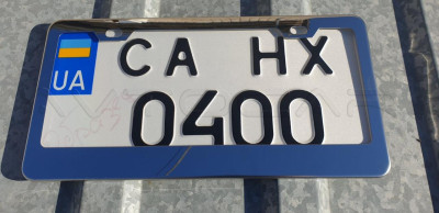 Рамка квадратная хромированная из нержавеющей стали для номерного знака США (Автокар™)