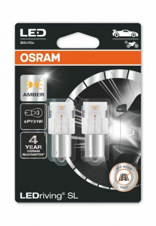 Лампы светодиодные Osram Ledriving SL PY21W (комплект 2шт) 7507DYP-02B