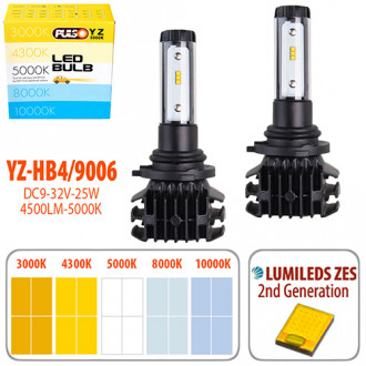 Лампы PULSO YZ/HB4 9006/LED-chips ZES-Philips/9-32v2*25w/4500Lm/3000-4300-5000-6500-10000K (YZ-HB4 9006)