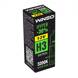 Автолампы Winso 12V H3 HYPER +30% 55W PK22s