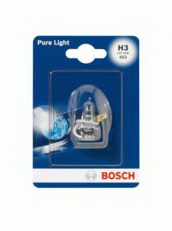 Галогеновая лампа BOSCH Pure Light H3 55W 12V Pk22s (1987301006) 1шт./блистер