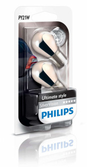 Автолампа Philips Silver Vision PY21W (упаковка 2шт) 12496SV
