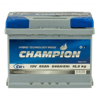 Аккумулятор Champion 65Ah пусковой ток 640A &quot;0&quot; (+ справа)