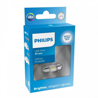 Светодиодная лампа Philips 11860CU60X1 White Ultinon Pro6000 12V C5W 30mm 6000K 1pcs. blister