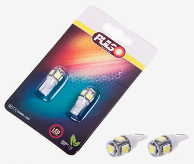 Лампы PULSO габаритные LED T10 5SMD-5050 12V 1W White