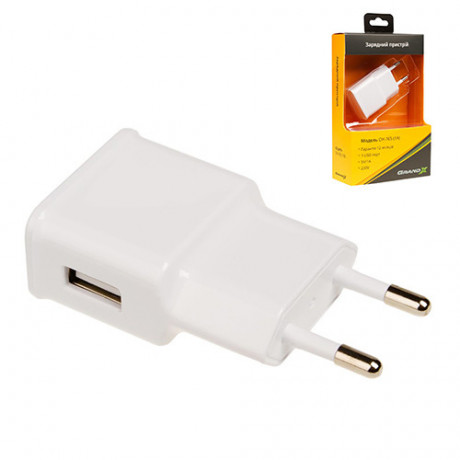 Зарядное устройство Grand-X CH-765W USB 5V 1A White с защитой от перегрузки (CH-765W)