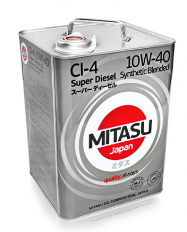 Масло моторное MITASU SUPER DIESEL CI-4 10W-40 Synthetic Blended 4 литра