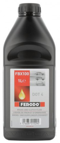 Тормозная жидкость FERODO Brake Fluid DOT4 1 л. FBX100