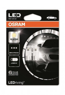 Автолампы Osram LedRiving W5W LED 12V 1W 4000K W2,1X9,5D (2850WW 02B)