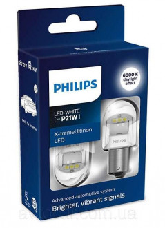 Автолампы Philips X-tremeUltinon LED gen2 P21W LED 12/24V 2.3W 21W BA15S ( 11498XUWX2 )