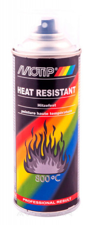 Лак термостойкий Motip Heat Resistant 800°C аэрозоль 400мл. 04033