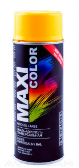 Акриловая краска Maxi Color RAL1021 цвет: желтый 400мл.