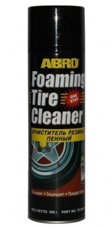 Очиститель и полироль для шин Abro Foaming Tire Cleaner TC-800 пенный (аэрозоль 600мл)