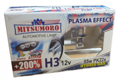Автолампы MITSUMORO Н3 Plasma Effect +200% 12V 55W Pk22s (M72320 NB/2)