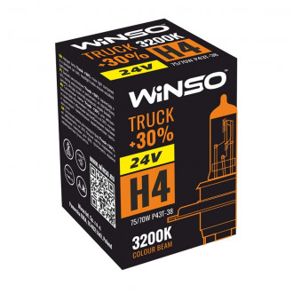 Автолампы Winso 24V H4 TRUCK +30% 75/70W P43t-38