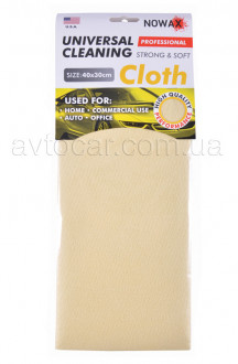 Профессиональная тряпка искусственная замша Nowax Universal Cleaning Cloth, 40*30cm, (желтая)