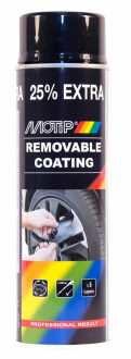 Краска жидкая резина черная глянцевая Motip Removable coating 500мл 04302