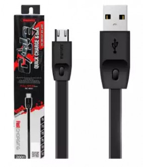 USB кабель REMAX Full Speed Series 1M Cable RC-001m Micro USB (черный)