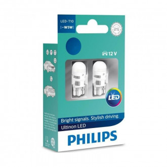 Автолампы Philips Vision LED W5W LED 12V 4000K W2,1X9,5D (11961ULW4 X2)