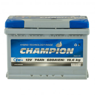 Аккумулятор Champion 74Ah пусковой ток 680A