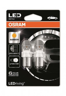 Автолампы светодиодные Osram LEDriving P21/5W LED 12V 2/0.4W BAY15D (1557YE-02B)